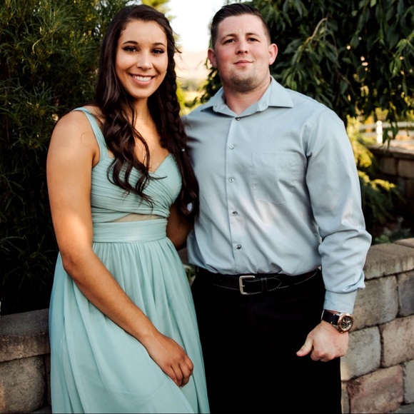 Size S_Sage Green_Maxi_Mesh_BirdyGrey_Bridesmaid_Only Worn ONCE - Picture 8 of 9